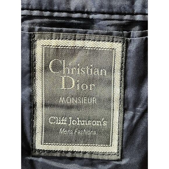 Christian Dior Monsieur 48L Navy Blue Blazer Sport Coat Jacket Patch Pockets - Picture 15 of 16